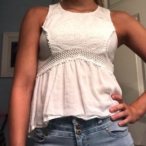 girls classy white tank